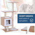 Modern Cat Tree Scratching Post With Cube Cave